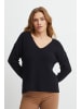 b.young Strickpullover BYMILO VNECK JUMPER - 20812787  Strickpullover mit V-Ausschnitt in black denim