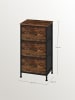 SONGMICS Kommode Bellah in Vintagebraun-Schwarz - (B)39.7 x (H)73.8 x (T)30 cm