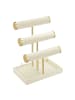 SONGMICS Schmuckständer Caeley in Weiß-Gold - (B)15 x (H)28.3 x (T)21 cm