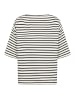 Soaked in Luxury Sweatshirt SLIngina Baggy fit in White and Black Stripe