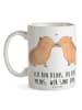 Mr. & Mrs. Panda Keramiktasse Capybara Liebe mit Spruch in Weiß