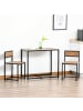 HOMCOM Essgruppe-90L x 47B x 76H cm-Natur+Schwarz