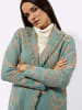 creation L Jacquard-Strickjacke in salbei-beige-gemustert
