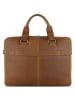 KLONDIKE 1896 Gold Brain Aktentasche Leder 35 cm Laptopfach in cognac