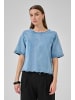 My Essential Wardrobe Kurzarm-Bluse MWLatti Box fit in Light Blue Retro Wash