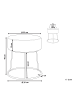 Beliani Hocker DELCO in Grau/Gold - (W) 35 x (H) 40 x (L) 35 cm