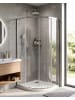 Beliani Duschkabine ONELLI in Silber - (W) 90 x (H) 190 x (L) 90 cm