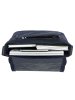 Leonhard Heyden Den Haag Messenger Leder 37 cm Laptopfach blau