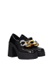 Stella McCartney Schwarz Leder Plateau Loafer