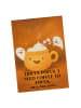 Mr. & Mrs. Panda Ansichtskarte Kaffee Gespenst Design mit Spruch in Weiß