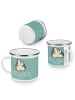 Mr. & Mrs. Panda Camping Emaille Tasse 10. Hochzeitstag Rosenhoc... in Meeresbrise