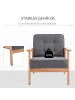 HOMCOM Einzelsofa in Grau 64,5L x 70B x 74H cm