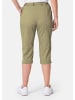 GOLDNER Kurze Caprihose aus Satin mit Stretch in schilf