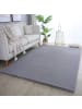 KADIMA DESIGN Teppich Kurzflor Uni-Look Polyester Wohnzimmer waschbar in Grau