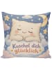 Mr. & Mrs. Panda Polsterkissen Kuschelkissen mit Gesicht Design ... in Weiß