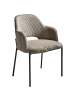 Beliani 2er-Set Esszimmerstuhl RATON in Beige/Schwarz