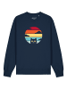 wat? Apparel Sweatshirt Retro Sunset Cat in Dunkelblau