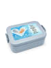 Mr. & Mrs. Panda Bento Box Mäuse Herz Design mit Spruch in Blau Pastell