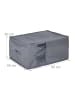 relaxdays Aufbewahrungstasche in Grau - (B)60 x (H)30 x (T)45 cm