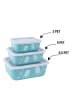 Stoneline Aufbewahrungsbox rPET 400/730/1.300 ml Set 3-teilig in Türkis