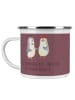 Mr. & Mrs. Panda Camping Emaille Tasse 25. Hochzeitstag Silberne... in Kaffa Coffee