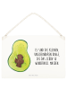 Mr. & Mrs. Panda Deko Schild Avocado Kern mit Spruch in Transparent