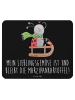 Mr. & Mrs. Panda Mauspad Smörle Rodeln mit Spruch in Schwarz