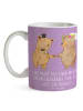 Mr. & Mrs. Panda Geschenktasse Unschlagbares Brautpaar mit Spruch in Lavendeltraum