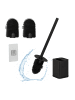 relaxdays Toilettenbürste in Schwarz - (B)9,5 x (H)40 x (T)10 cm