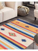 Beliani Kelim TARONIK in Bunt/Rot/Blau - (W) 140 x (L) 200 cm