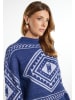 usha FESTIVAL Damen Strick Pullover in Marine Weiss