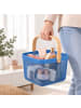 relaxdays Aufbewahrungskorb in Dunkelblau - (B)26x (H)17,5 x (T)24,5 cm