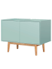 home24 home24 Waschbeckenunterschrank aus Holzwerkstoff und teilmassivem Holz im skandinavischen Stil in Mint