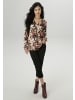 Aniston SELECTED Schlupfbluse in beige-rose-bordeaux-offwite