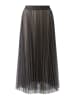 Oui Plisseerock in offwhite brown