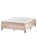 Beliani Boxspring Bett COUNTESS  in Beige/Braun - (W) 160 x (H) 53 x (L) 200 cm