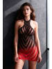 Passion Netzkleid in schwarz/rot