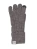 CASH-MERE.CH Bio Handschuhe mit Zopfmuster in Grau