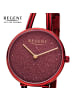 Regent Armbanduhr-Analog rot klein (ca. 30mm) Regent Metallarmband