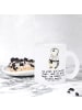 Mr. & Mrs. Panda Glas Pinguin Karate mit Spruch in Transparent