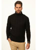 DAILY COTTON Strickpullover - als Grobstrick Pulli mit Zopfmuster für Herren in Black