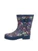 MADSea Gummistiefel Flower Halbschaft in dunkelblau mit Blumenprint