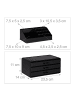 relaxdays 2x Makeup-Organizer in Schwarz