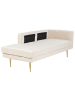 Beliani Chaiselongue MIRAMAS in Beige/Gold - (W) 171 x (H) 63 x (L) 79 cm rechtsseitig