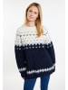 usha BLUE LABEL Damen Strickpullover in Marine Mehrfarbig