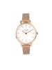 Simplify Die 5800 Mesh-Armbanduhr in Rose Gold/White