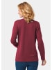 GOLDNER Stehkragenshirt mit Langarm in dunkelrot
