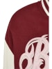FUBU FUBU Damen FW224-006-1 City 05 Varsity Jacket bordeaux/offwhite in red