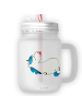 Mr. & Mrs. Panda Glas Einhorn Schnuller ohne Spruch in Transparent