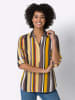 Sieh an! Gestreifte Bluse in ocker-dunkeltaupe-gestreift